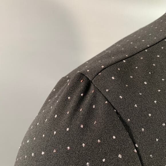 MARC JACOBS RUNWAY 10 Black Silver Dots Long Sleeve High Neck Bow A-Line Dress - Picture 6 of 7